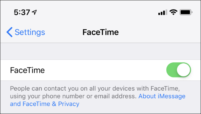 Opcje FaceTime na iPhonie