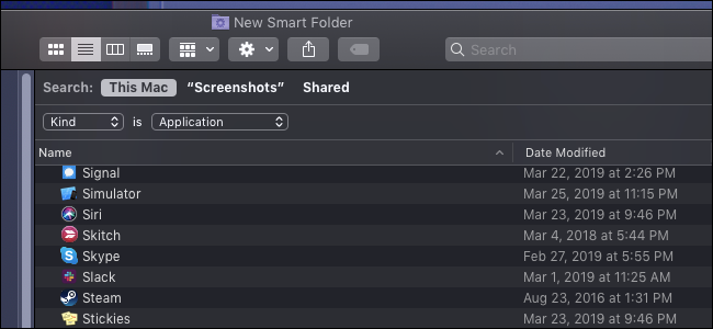 Inteligentne foldery macOS