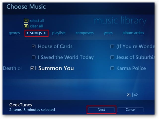 1626949597 126 Tworz listy odtwarzania muzyki w Windows 7 Media Center