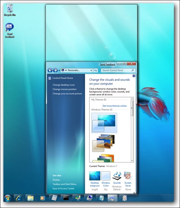 Dokowanie okna systemu Windows 7 do ekranu