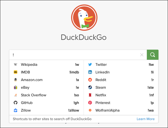 Znalezienie grzywki w DuckDuckGo