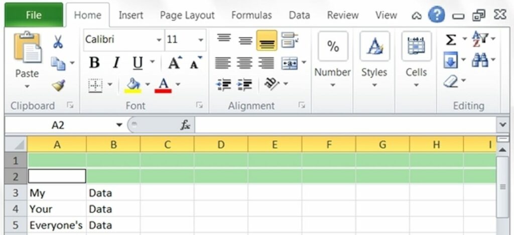 how do i insert a new row in excel via the keyboard 00