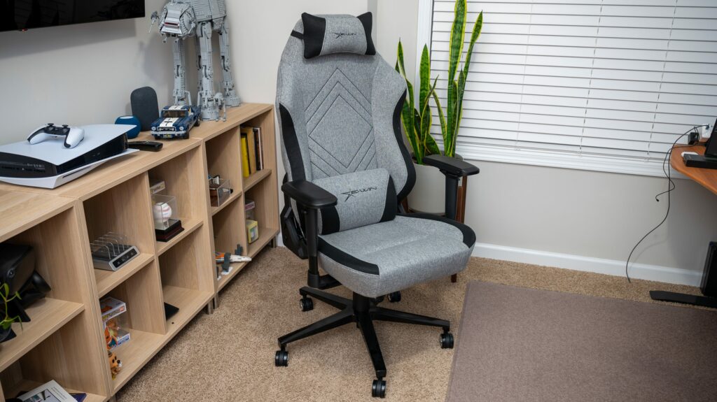 E Win Champion Series CPG Fabric Gaming Chair sitting in an office